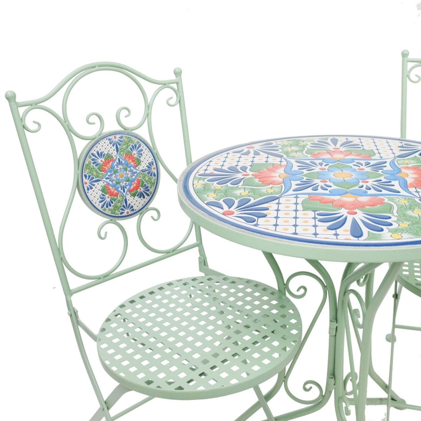 Mosaic Garden Furniture Bistro Set - 2 Seater Green Quality Home Decor Garden & Outdoor Living and Gifts