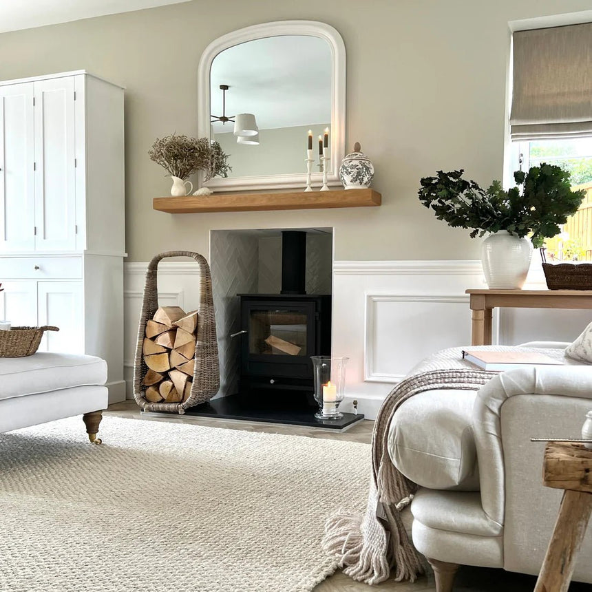 Natural Rattan Tall Log Storage H90cm W35cm Luxury Home Decor Garden & Outdoor And Gifts