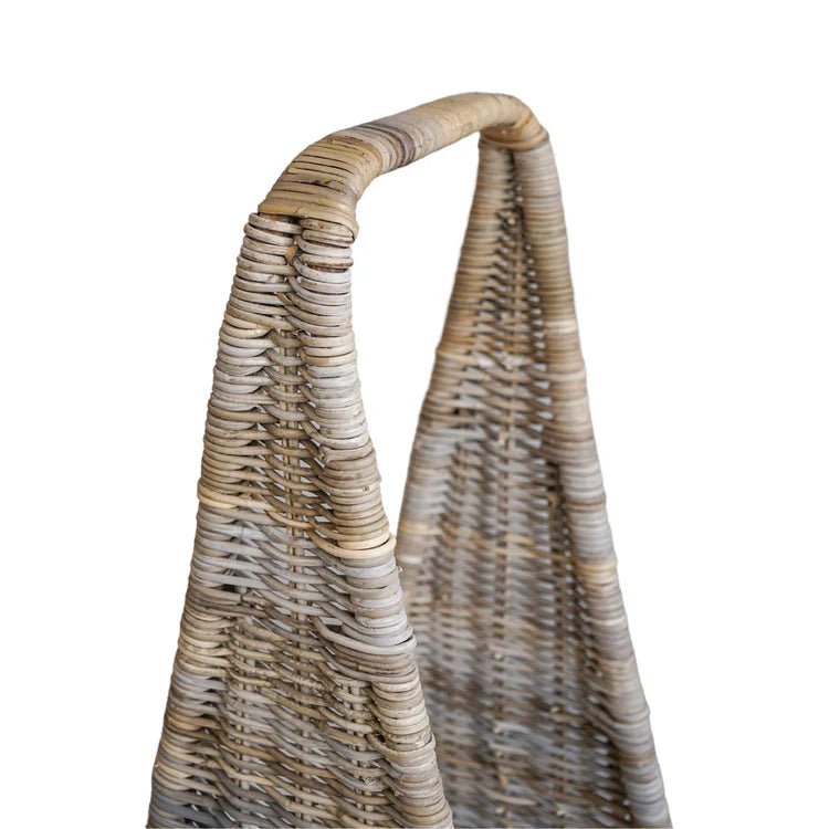 Natural Rattan Tall Log Storage H90cm W35cm Luxury Home Decor Garden & Outdoor And Gifts