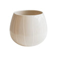 Neutral Cream Striped Planter - Uses Exclusive Wax Relief Luxury Home Decor Garden & Outdoor And Gifts