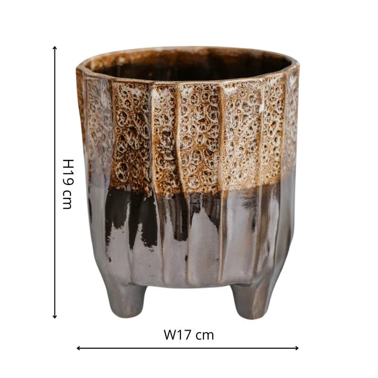 Neve Indoor Planter & Plant Pot - Brown Quality Home Decor Garden & Outdoor Living and Gifts