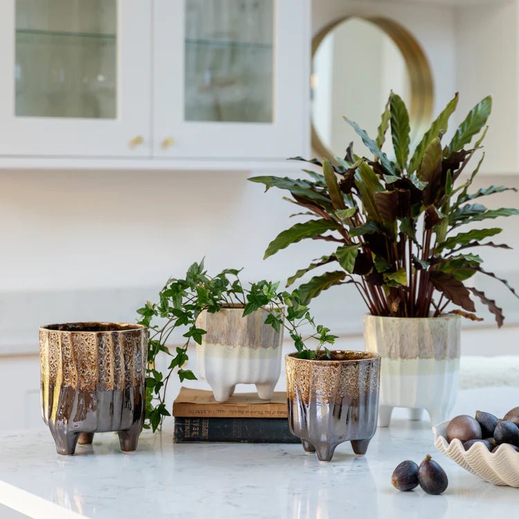 Neve Indoor Planter & Plant Pot - Brown Quality Home Decor Garden & Outdoor Living and Gifts