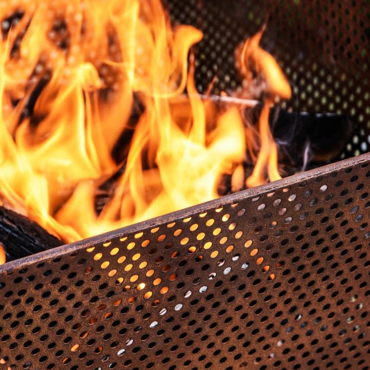 Norfolk Contemporary Square Fire Pit/Bowl Rust Finish - Metal, Frost Resistant, UV Stable Quality Home Decor Garden & Outdoor Living and Gifts