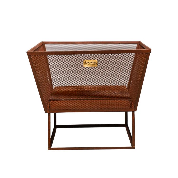 Norfolk Contemporary Square Fire Pit/Bowl Rust Finish - Metal, Frost Resistant, UV Stable Quality Home Decor Garden & Outdoor Living and Gifts