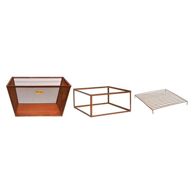 Norfolk Contemporary Square Fire Pit/Bowl Rust Finish - Metal, Frost Resistant, UV Stable Quality Home Decor Garden & Outdoor Living and Gifts