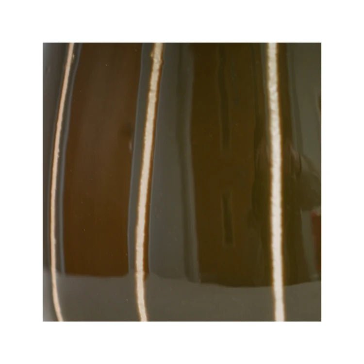 Olive Green Striped Planter - Uses Exclusive Wax Relief Luxury Home Decor Garden & Outdoor And Gifts