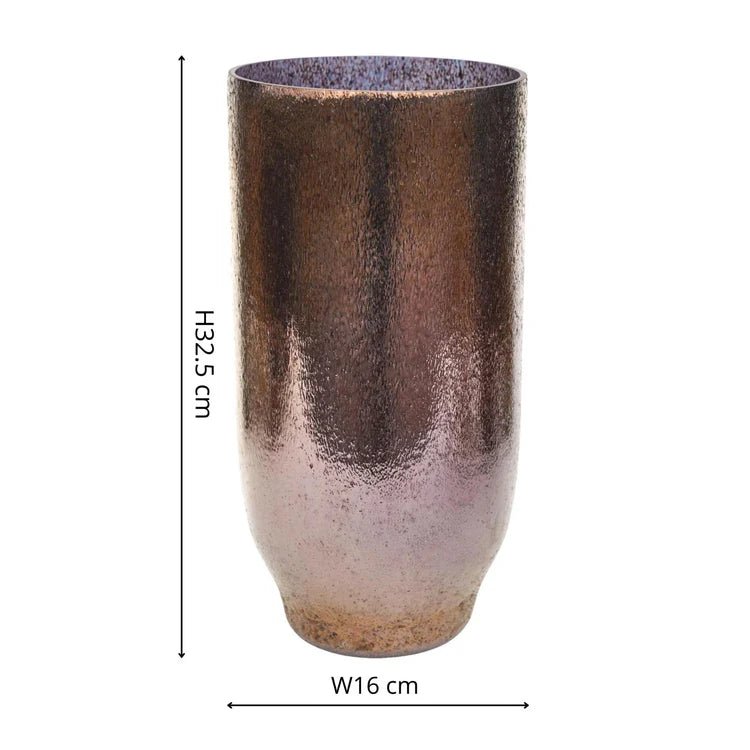 Opulent Metallic Bronze Tall Vase H32Cm W16Cm Luxury Home Decor Garden & Outdoor And Gifts