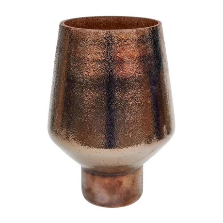Opulent Tall Curved Metallic Bronze Vase H25Cm W16Cm Luxury Home Decor Garden & Outdoor And Gifts