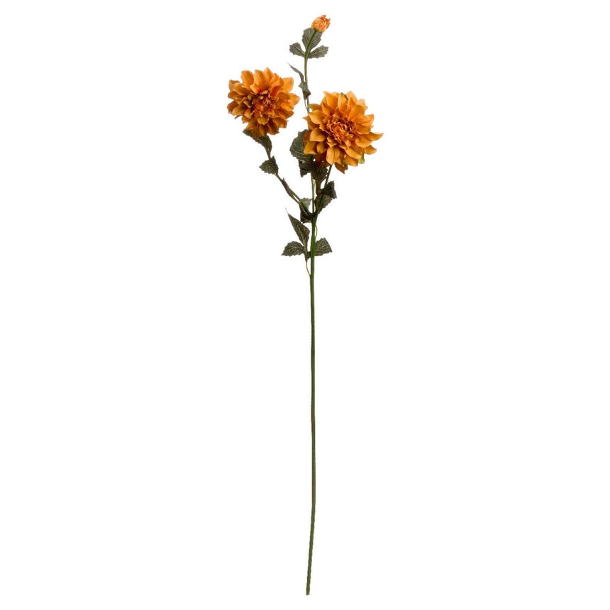 Orange Dahlia Spray - Best Artificial Flower Single Stem Luxury Home Decor Garden & Outdoor And Gifts