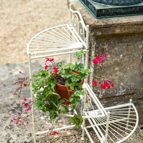 Outdoor Etager Shelves Plant Table or Stand - Cream Quality Home Decor Garden & Outdoor Living and Gifts