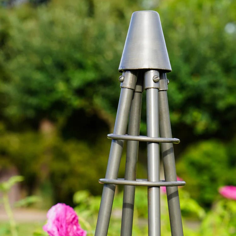 Outdoor Garden Climber Tripod Plant Support Zinc Finish - Frost Resistant, Protective Coating Quality Home Decor Garden & Outdoor Living and Gifts