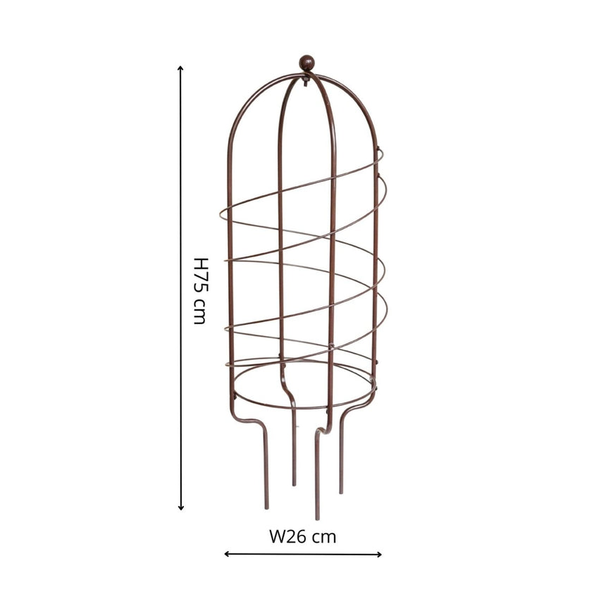 Outdoor Garden Metal Plant Support Bronze Finish - Handcrafted, Outdoor Protective Coating Quality Home Decor Garden & Outdoor Living and Gifts