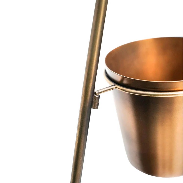 Outdoor Large Vertical Gold Wall Plant Stand w/Planters - Rust & Frost Resistant, Lightweight Quality Home Decor Garden & Outdoor Living and Gifts