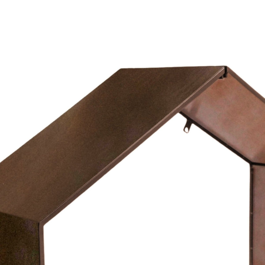 Outdoor Log/Wood Storage Holder Holder Iron Rust Finish - Waterproof Frost Resistant UV Stable Quality Home Decor Garden & Outdoor Living and Gifts