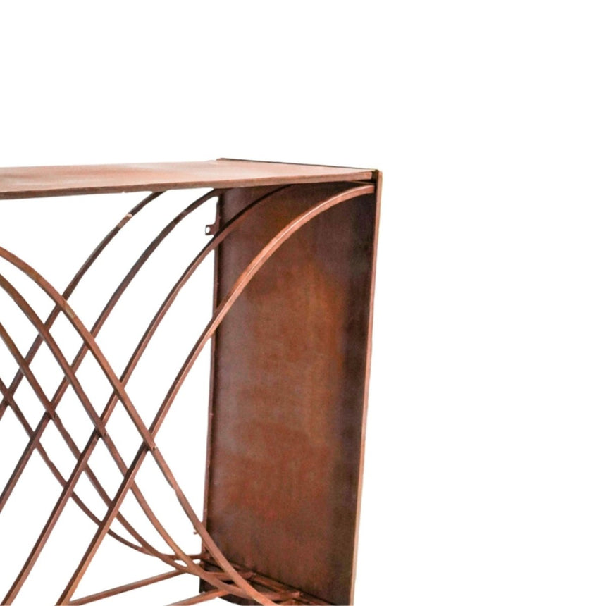 Outdoor Log/Wood Storage Holder Iron X Shape Design - Rust Finish, Waterproof, Frost Resistant Quality Home Decor Garden & Outdoor Living and Gifts