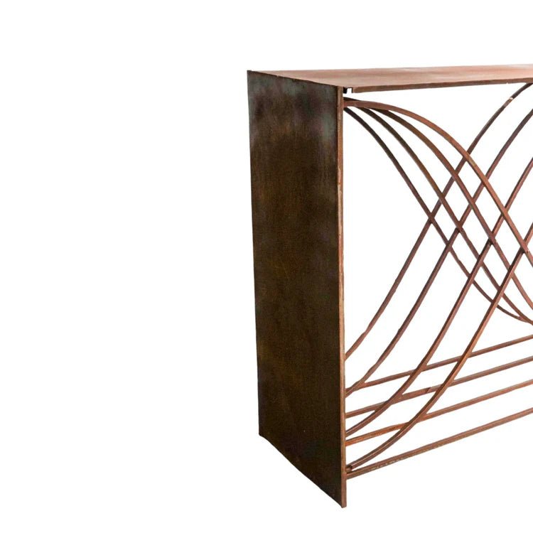 Outdoor Log/Wood Storage Holder Iron X Shape Design - Rust Finish, Waterproof, Frost Resistant Quality Home Decor Garden & Outdoor Living and Gifts