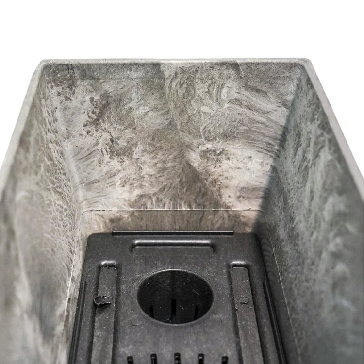 Outdoor Small Ella Balcony Trough Planter Grey Stone Finish - Frost/Rust Resistant, Lightweight Quality Home Decor Garden & Outdoor Living and Gifts