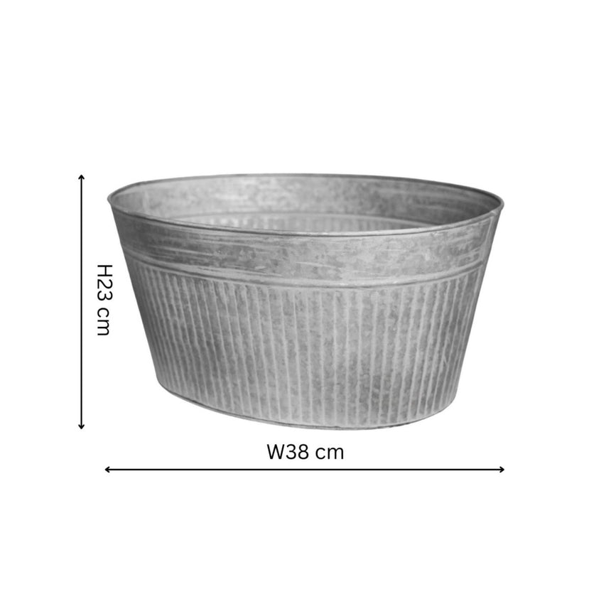 Outdoor Small Planter Galvanised Iron Trough - Generous Size, Easy care with Built - in Drainage Quality Home Decor Garden & Outdoor Living and Gifts
