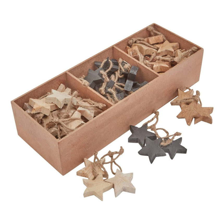 Pack of 90 x 3 Colour Easy to Hang Star Decorations Luxury Home Decor Garden & Outdoor And Gifts