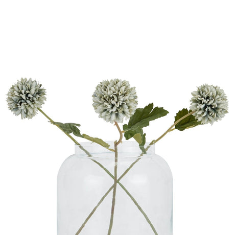 Pale Green Blue Short Chrysanthemum - Best Artificial Flower Single Stem Luxury Home Decor Garden & Outdoor And Gifts
