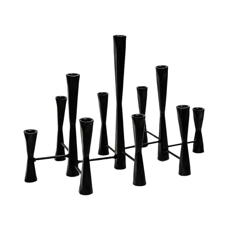 Parker 11 Piece Black Candle Centerpiece H35cm W52cm Luxury Home Decor Garden & Outdoor And Gifts