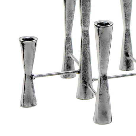 Parker 11 Piece Silver Candle Centerpiece H35cm W52cm Luxury Home Decor Garden & Outdoor And Gifts
