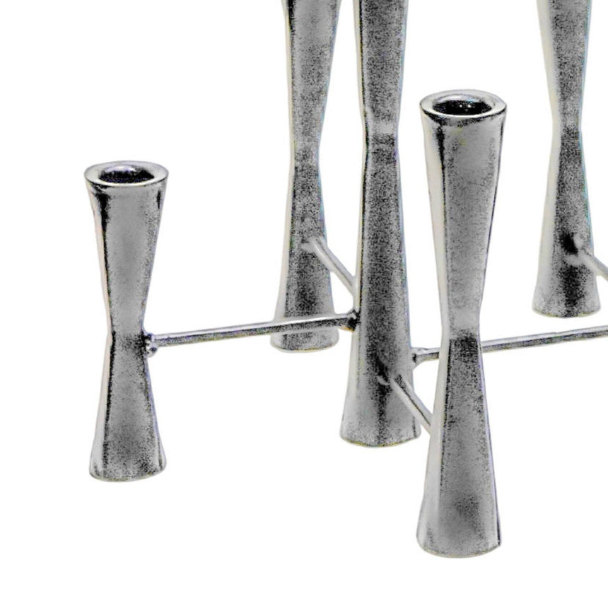 Parker 11 Piece Silver Candle Centerpiece H35cm W52cm Luxury Home Decor Garden & Outdoor And Gifts