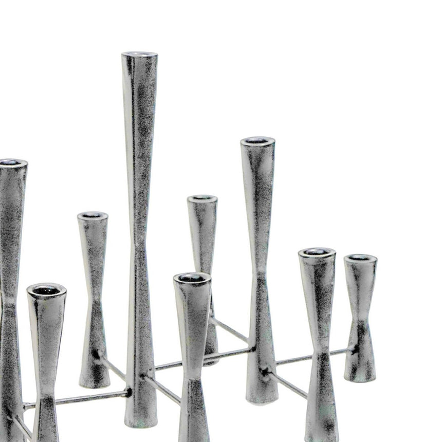 Parker 11 Piece Silver Candle Centerpiece H35cm W52cm Luxury Home Decor Garden & Outdoor And Gifts