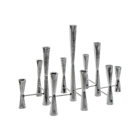 Parker 11 Piece Silver Candle Centerpiece H35cm W52cm Luxury Home Decor Garden & Outdoor And Gifts