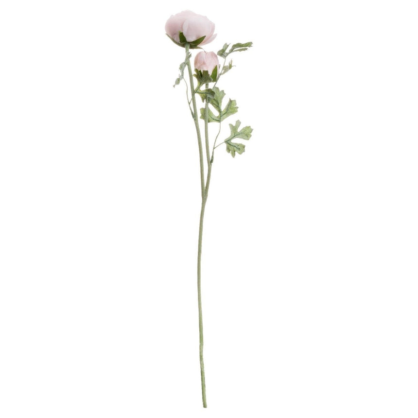 Pastel Pink Ranunculus - Best Artificial Flower Single Stem Luxury Home Decor Garden & Outdoor And Gifts