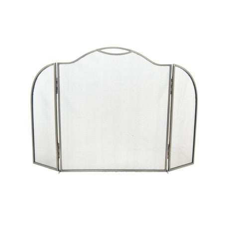 Pewter Curved Surround Fire Screen H79.5cm W130cm Luxury Home Decor Garden & Outdoor And Gifts