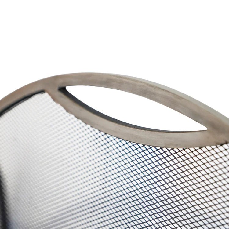 Pewter Curved Surround Fire Screen H79.5cm W130cm Luxury Home Decor Garden & Outdoor And Gifts