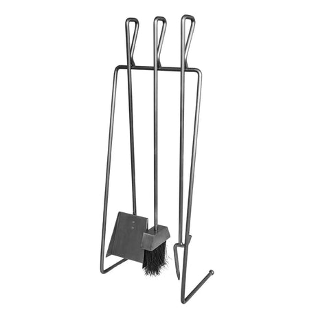 Pewter Linear Companion Set H73cm W27cm Luxury Home Decor Garden & Outdoor And Gifts