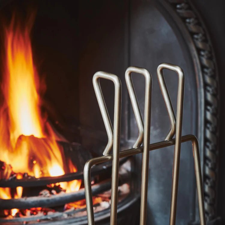 Pewter Linear Companion Set H73cm W27cm Luxury Home Decor Garden & Outdoor And Gifts