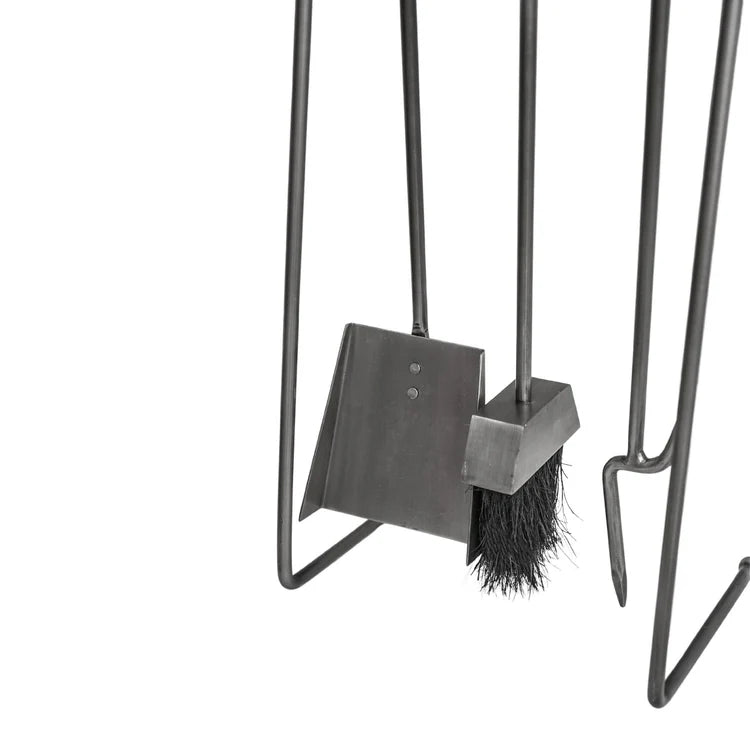 Pewter Linear Companion Set H73cm W27cm Luxury Home Decor Garden & Outdoor And Gifts