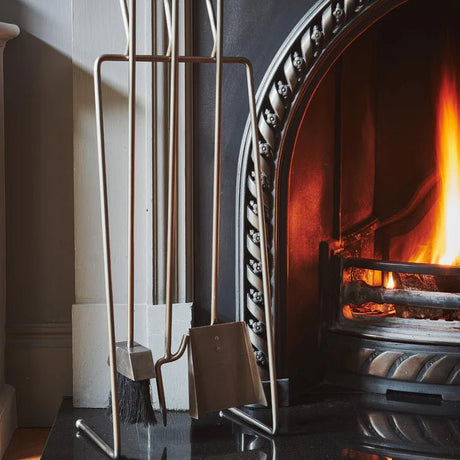 Pewter Linear Companion Set H73cm W27cm Luxury Home Decor Garden & Outdoor And Gifts