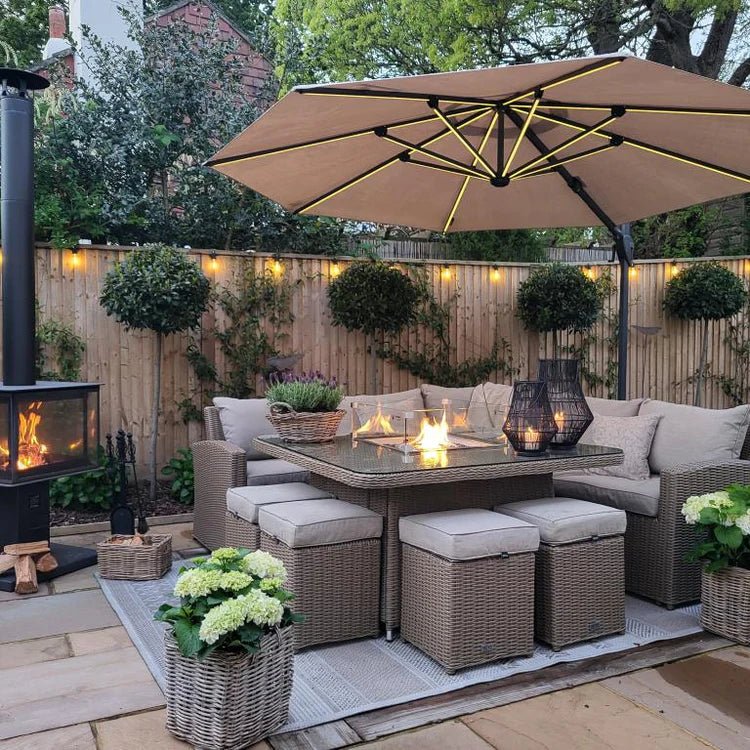 Portofino Large Outdoor Garden Lantern Black Curve Wirework - w/Glass Inset Windshield Quality Home Decor Garden & Outdoor Living and Gifts