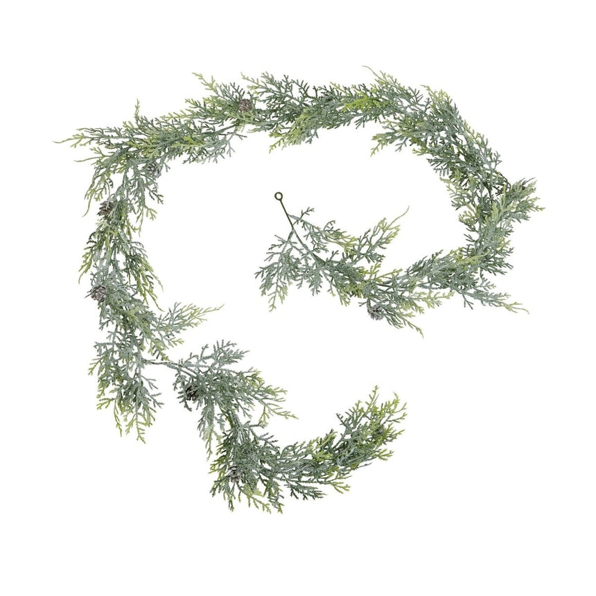 Realistic Artificial Frosted Pine Garland With Pinecones Luxury Home Decor Garden & Outdoor And Gifts