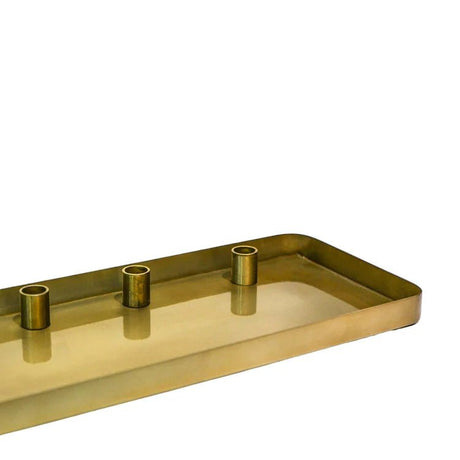 Rectangle Candle Tray Centerpiece Champagne Gold - Magnetic Holders, Handfinished, Perfect Gift Quality Home Decor Garden & Outdoor Living and Gifts