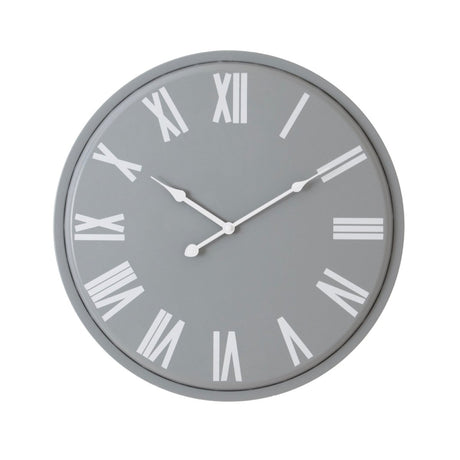 Rothay White & Grey Roman Numerals Wall Clock 49cm - Best Wall Clocks UK Luxury Home Decor Garden & Outdoor And Gifts