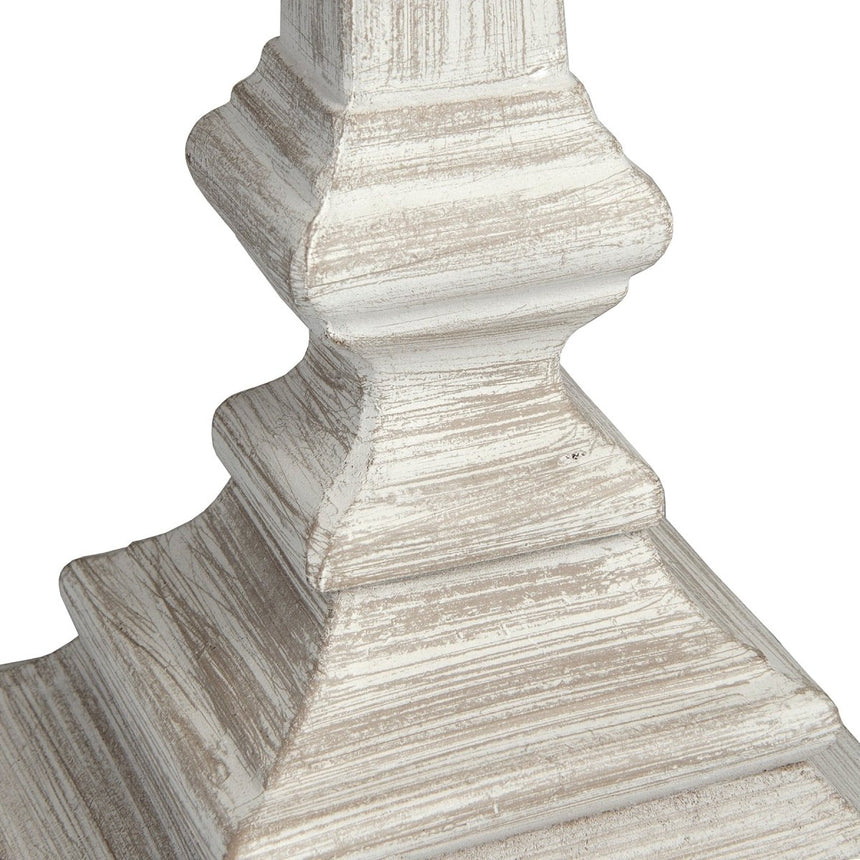 Rustic Whitewashed Pula Table Lamp & Linen Shade - Stylish Table Lamps UK Luxury Home Decor Garden & Outdoor And Gifts