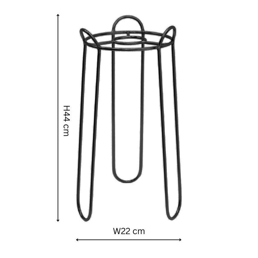 Saluzzo Medium Indoor Plant Stand Black Metal - Versatile, Suits Most Pot Sizes Quality Home Decor Garden & Outdoor Living and Gifts