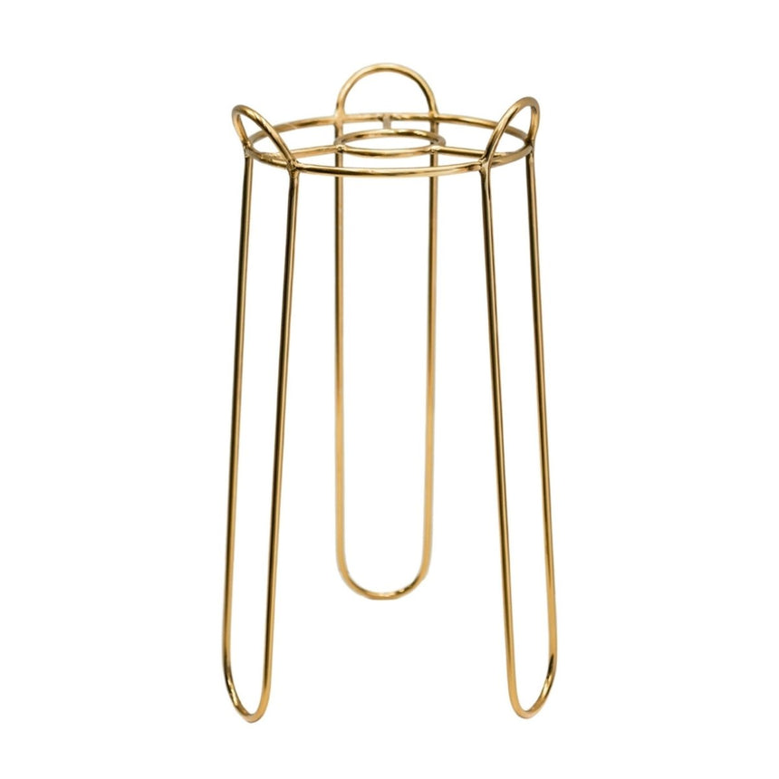 Saluzzo Small Indoor Plant Stand Gold Metal - Sleek & Contemporary, Suits Modern Interiors Quality Home Decor Garden & Outdoor Living and Gifts
