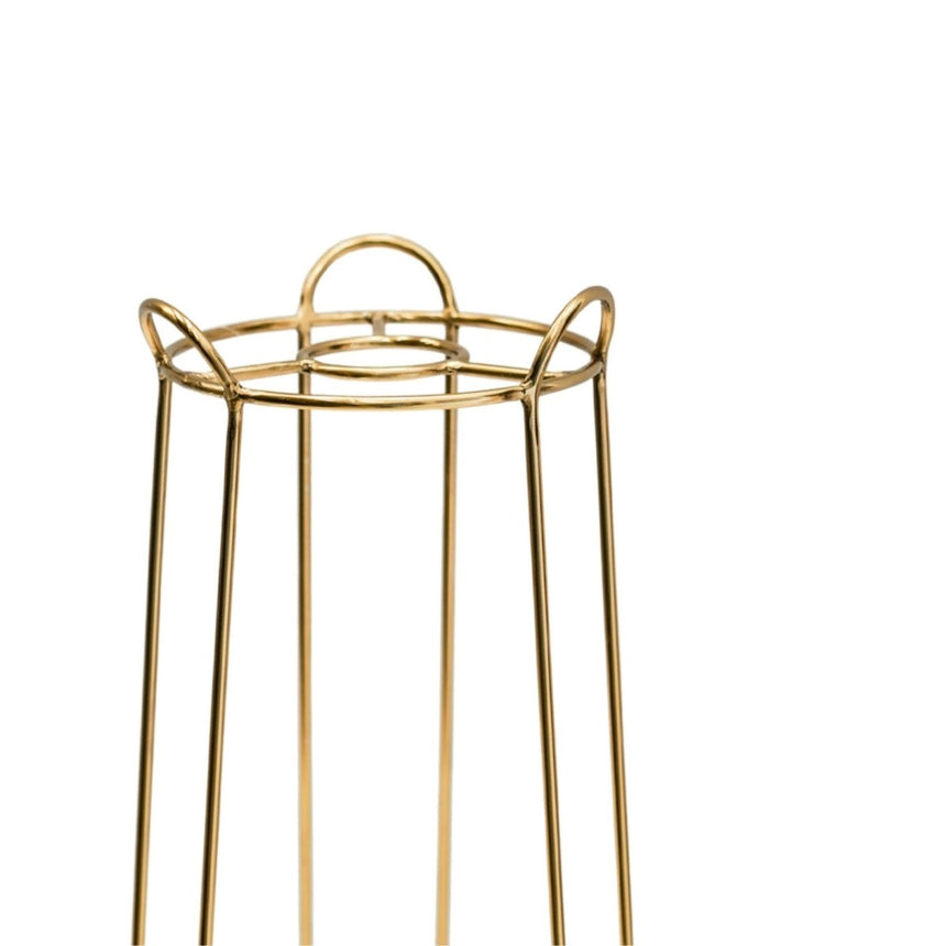 Saluzzo Small Indoor Plant Stand Gold Metal - Sleek & Contemporary, Suits Modern Interiors Quality Home Decor Garden & Outdoor Living and Gifts