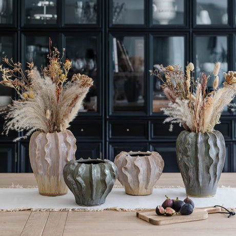 Scarlet Coral Reef Vase Pink Ceramic - Coastal Interior Style, Shimmering Effect, Waterproof Quality Home Decor Garden & Outdoor Living and Gifts