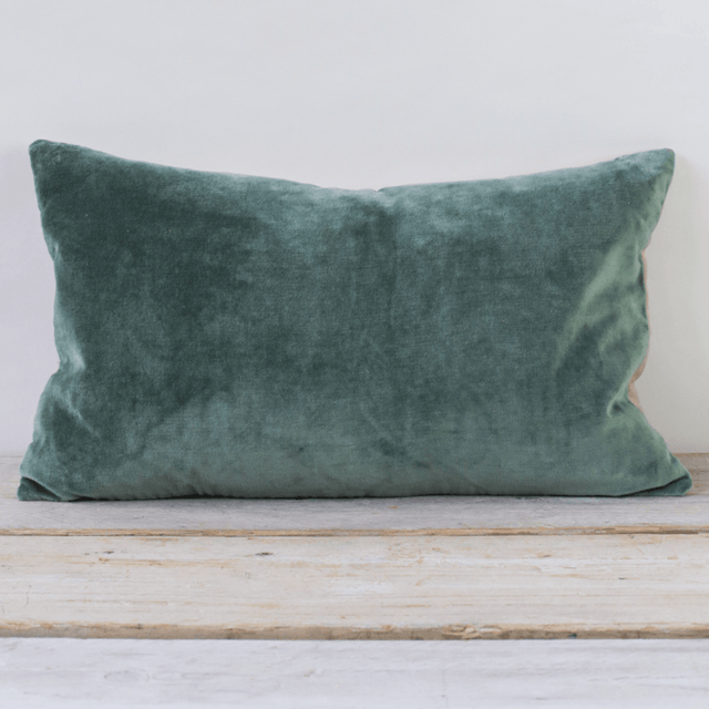 Sea Green Sofa/Chair Cushion - 100% Cotton, Luxury Feather Pad, Modern, 30x50cm Quality Home Decor Garden & Outdoor Living and Gifts