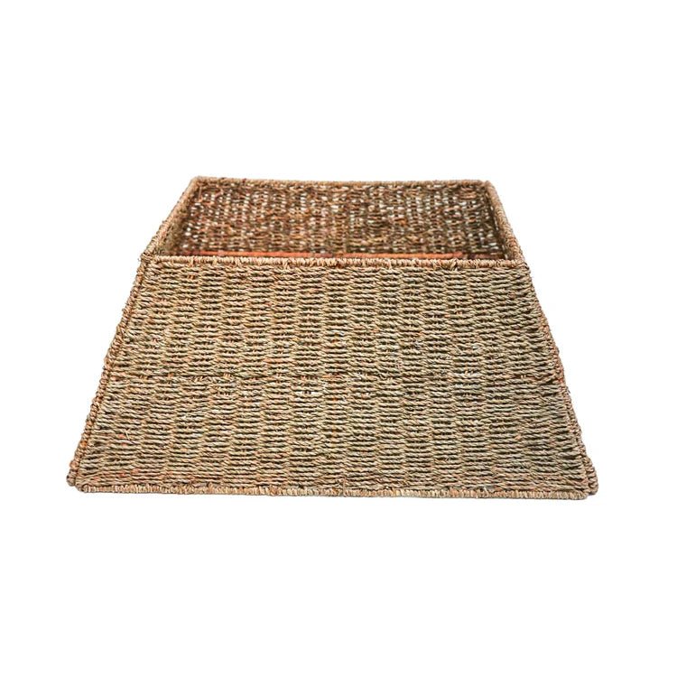 Seagrass Christmas Tree Skirt Square - Foldable, Natural Brown Quality Home Decor Garden & Outdoor Living and Gifts