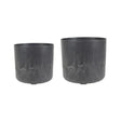 Set of 2 Celine Indoor Planters Black Stone Finish - 100% Recycled, Unique Water Reservoir Quality Home Decor Garden & Outdoor Living and Gifts