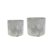Set of 2 Celine Indoor Planters Grey Stone Finish - Waterproof, 100% Recycled, UV Stable Quality Home Decor Garden & Outdoor Living and Gifts