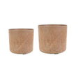 Set of 2 Celine Indoor Planters Oak Brown Stone Finish - 100% Recycled, Unique Water Reservoir Quality Home Decor Garden & Outdoor Living and Gifts